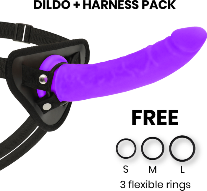 Arnés con dildo DELTACLUB silicona 23 cm Arnés con dildo DELTACLUB silicona 23 cm