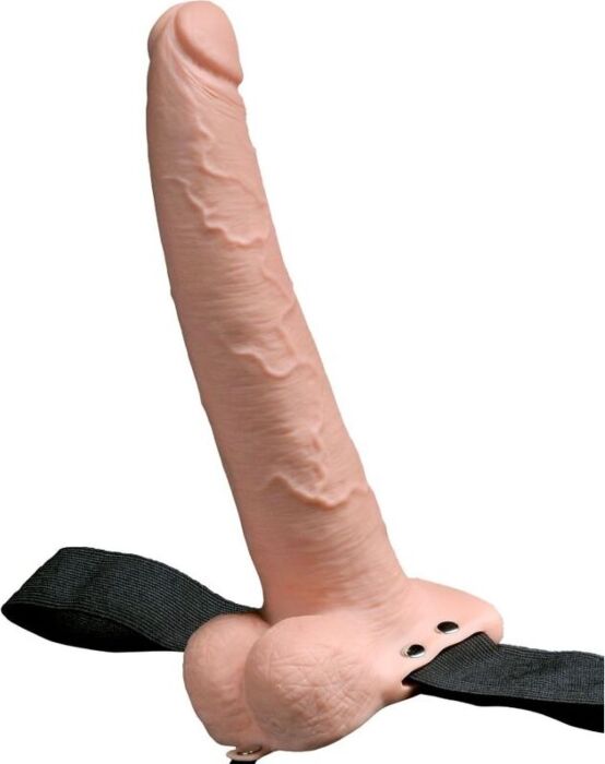 Arnés hueco con consolador vibrador 23 cm FETISH FANTASY Arnés hueco con consolador vibrador 23 cm FETISH FANTASY