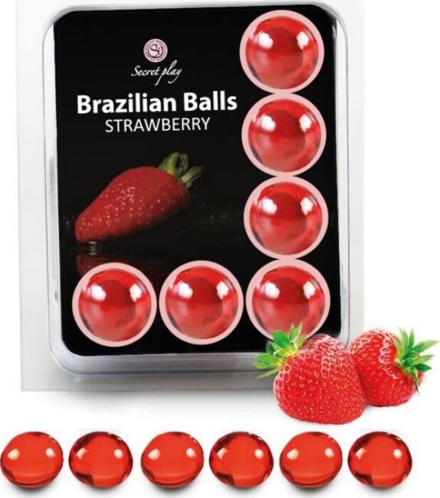 Bolas Brazilian Balls Secretplay Fresa - Lubricante aromático Bolas Brazilian Balls Secretplay Fresa - Lubricante aromático