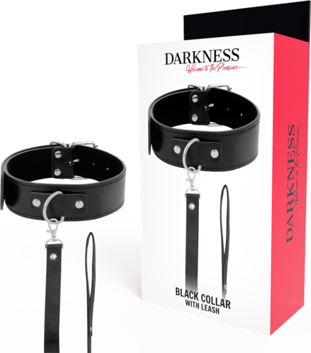 Collar de postura Darkness Bondage con correa ajustable