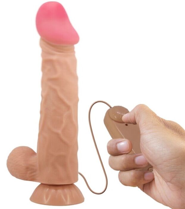Realistisk dildo med glidende hud og fjernbetjening Pretty Love Sliding Skin