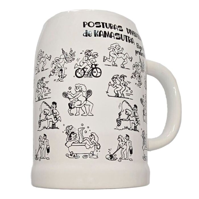 Kop Diablo Picante Kamasutra Ølfad 700ml med provokerende design Kop Diablo Picante Kamasutra Ølfad 700ml med provokerende design