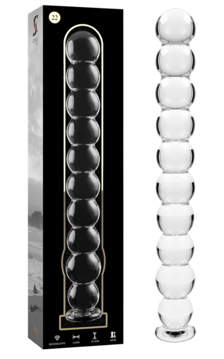 Dildo Nebula Serie af Ibiza Model 22 21,5 cm Borosilikatglas