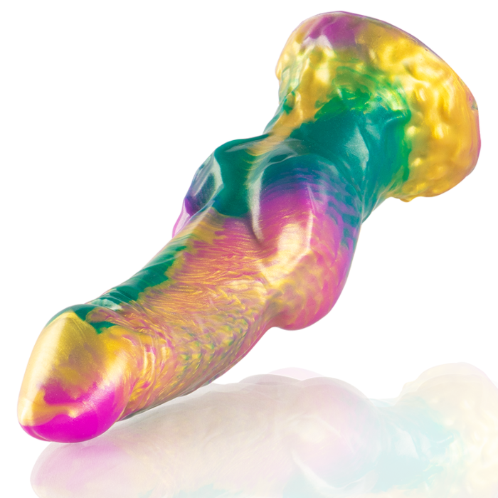 EPIC Iris Dildo med regnbuetestikler EPIC Iris Dildo med regnbuetestikler