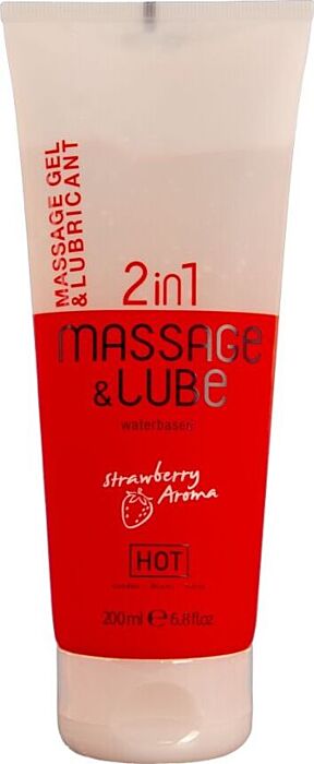HOT - MASSAGE & GLIDE GEL 2 EN 1 FRESA 200 ML HOT - MASSAGE & GLIDE GEL 2 EN 1 FRESA 200 ML