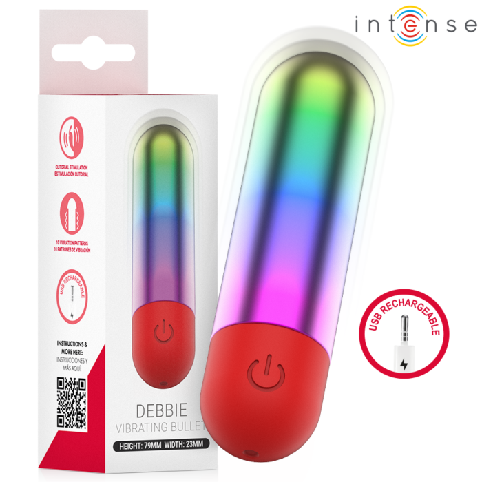 Oplev INTENSE Debbie Rainbow Klitoris Vibrerende Bullet Oplev INTENSE Debbie Rainbow Klitoris Vibrerende Bullet