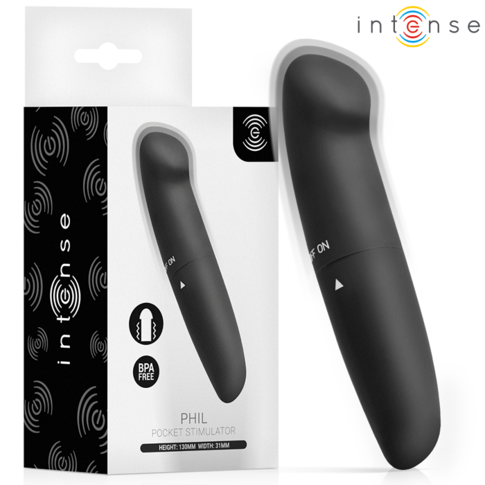 INTENSE FUN TOYS PHIL G-punktsvibrator sort 13 cm
