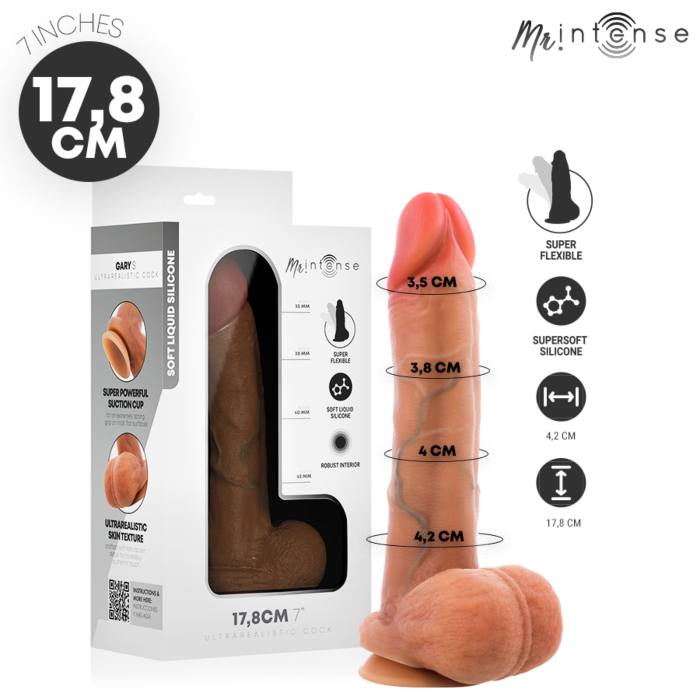 Dildo MR. INTENSE Gary S - 17.8 cm med testikler Dildo MR. INTENSE Gary S - 17.8 cm med testikler
