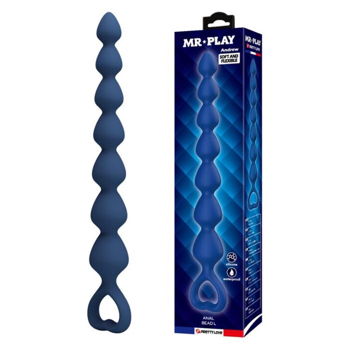 Anal legetøj MR PLAY - Silicone perler og anal plug 26.7 cm Anal legetøj MR PLAY - Silicone perler og anal plug 26.7 cm