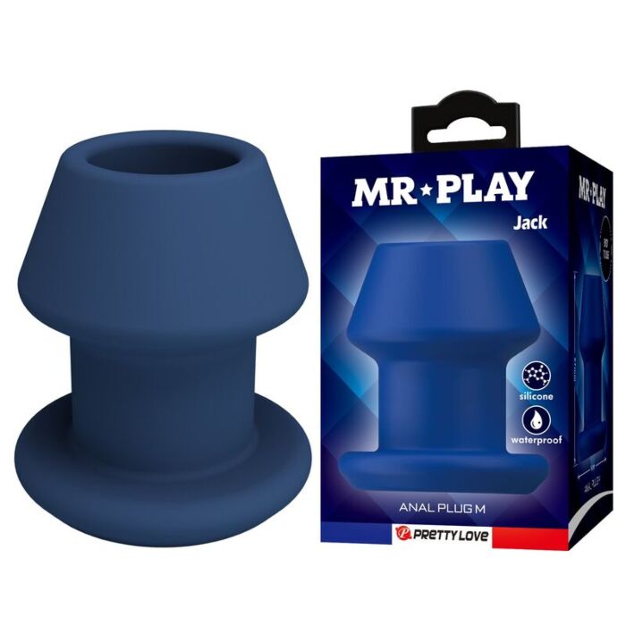 Anal Plug MR PLAY JACK Blue Størrelse M Anal Plug MR PLAY JACK Blue Størrelse M