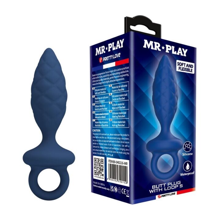 Anal Plug MR PLAY Textureret med Ring Anal Plug MR PLAY Textureret med Ring