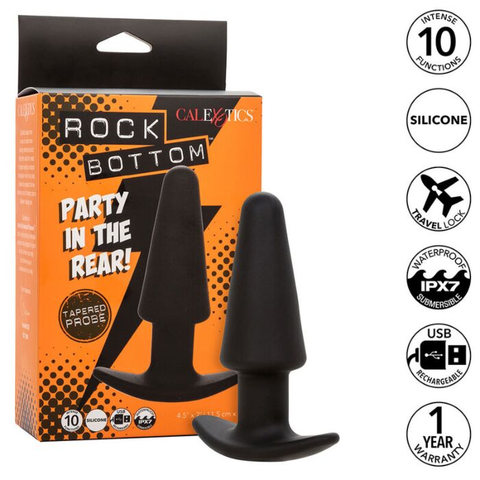 Calexotics Rock Bottom Tapered Anal Plug med 10 vibrationer