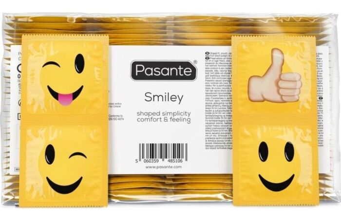 Kondomer Pasante Smiley Bag – 144 Sjove Ansigtstræk