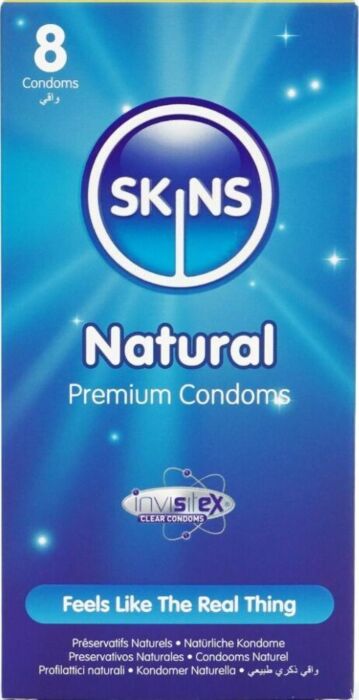 Preservativos Skins Natural Pack 8 - Sensación Ultrafina Preservativos Skins Natural Pack 8 - Sensación Ultrafina