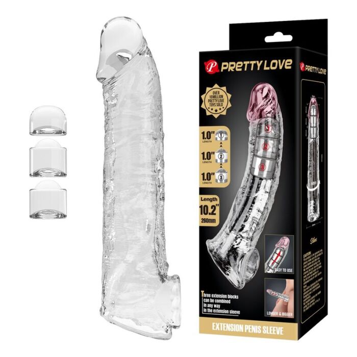 FOR HIM PRETTY LOVE Justerbar Penisforlængerhylster FOR HIM PRETTY LOVE Justerbar Penisforlængerhylster