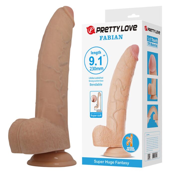 DILDOS FABIAN fleksibel dildo med sugekop DILDOS FABIAN fleksibel dildo med sugekop