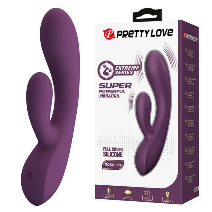 Rabbit Vibrator HIGH TECH PRETTY LOVE ROSOLYN med dobbelte motorer Rabbit Vibrator HIGH TECH PRETTY LOVE ROSOLYN med dobbelte motorer