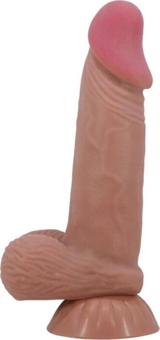 PRETTY LOVE - SLIDING SKIN SERIES DILDO REALÍSTICO CON VENTOSA PIEL DESLIZANTE MORENO 19.4 CM