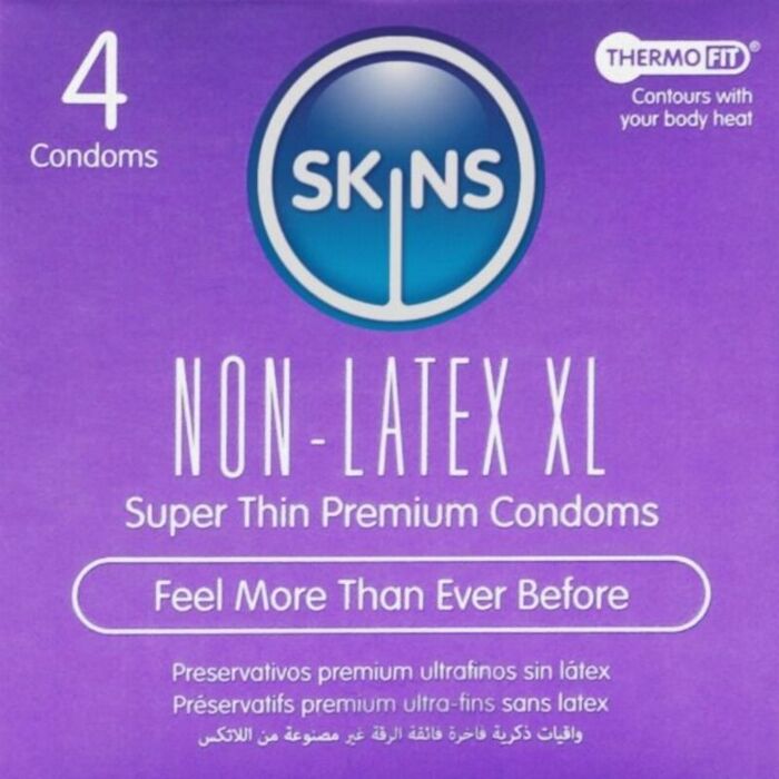 Kondom SKINS XL | Hypoallergenisk og naturlig følelse Kondom SKINS XL | Hypoallergenisk og naturlig følelse
