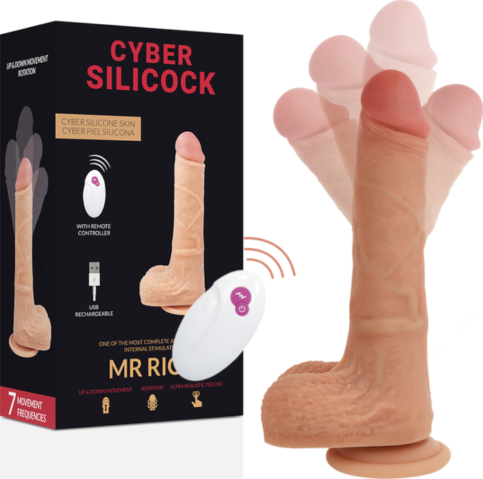 Vibrador Cyber Silicock Mr Rick con control remoto y 20.9 cm Vibrador Cyber Silicock Mr Rick con control remoto y 20.9 cm