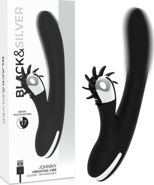 Vibrador recargable BLACK&SILVER Johnny Vibe Vibrador recargable BLACK&SILVER Johnny Vibe