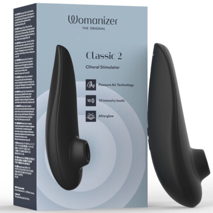 Klitorisstimulator WOMANIZER Classic 2, 10 intensitetsniveauer, sort