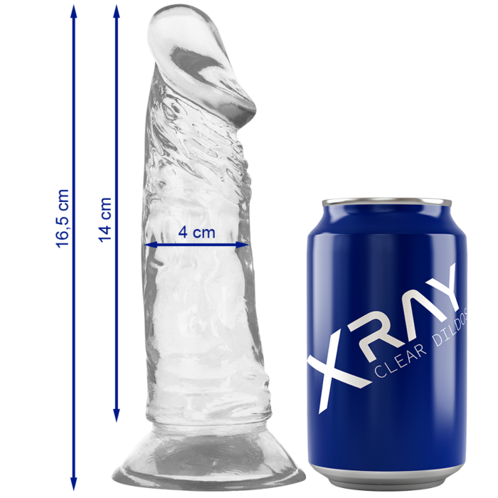 Dildo X RAY XRAY CLEAR COCK 16,5 cm x 4 cm Dildo X RAY XRAY CLEAR COCK 16,5 cm x 4 cm