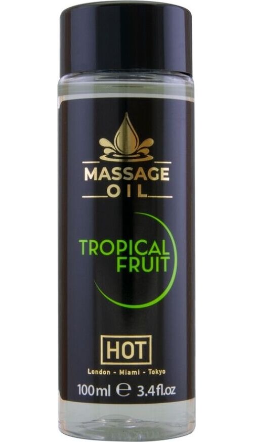 Massageolie HOT Tropisk Frugt 100ml - Eksotisk Aromaoplevelse