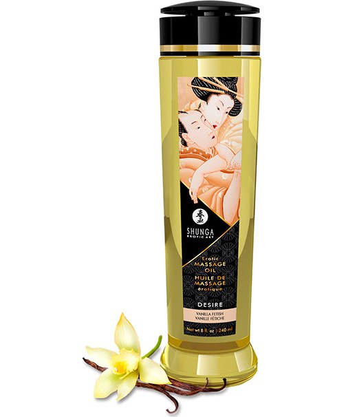 Massageolie Shunga Desire med Ylang Ylang og Vainilla